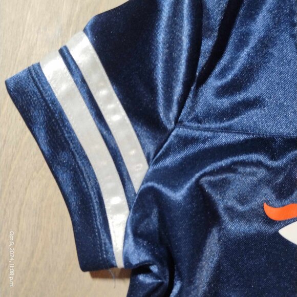 Broncos Jersey Navy Blue Vintage Early 2000’s Y2K NFL Football Stripped Fitted S - Picture 6 of 9